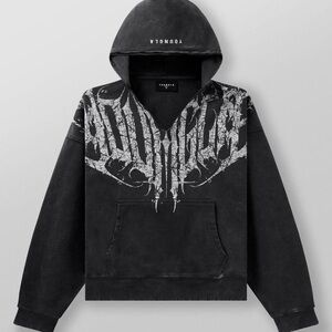YoungLA Anarchy Hoodie Black Washed